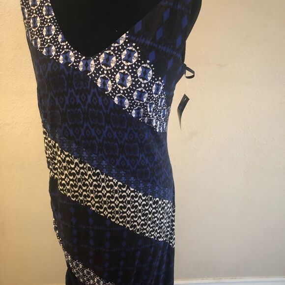 INC  plus Mix print ruched sleeveless dress 0X - Picture 3 of 6